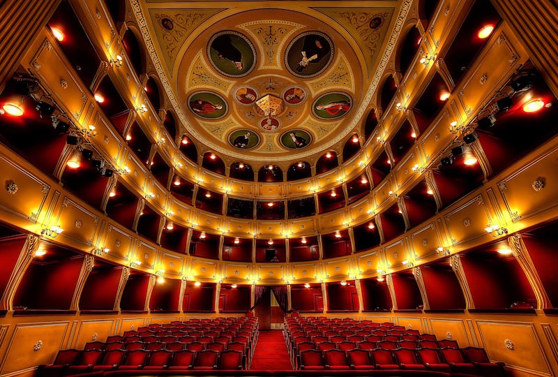 Syros is one of the best vacation spots for seniors in Greece. The beautiful Apollo theatre on Syros.