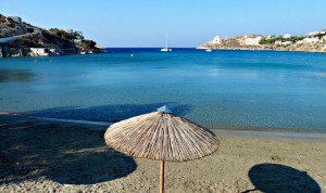 Beautiful romantic beach on Syros- the best Greek island for couples.