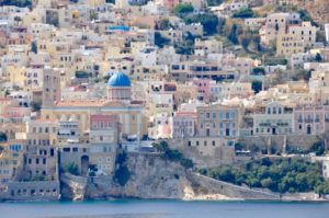Quiet Greek island holidays. Ermoupoli - the capital of Syros.